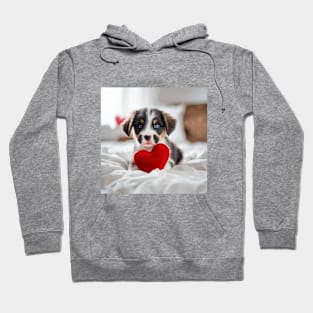 Cute Valentine Puppy Hoodie